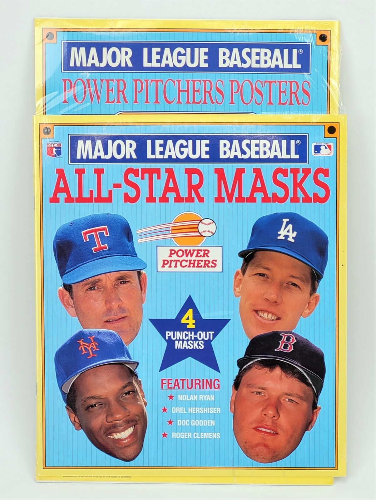 MLB ALL-STAR MASKS AND POSTER BOOKS – 8 BOOKS! – FULL SET! – NEW IN WRAP!