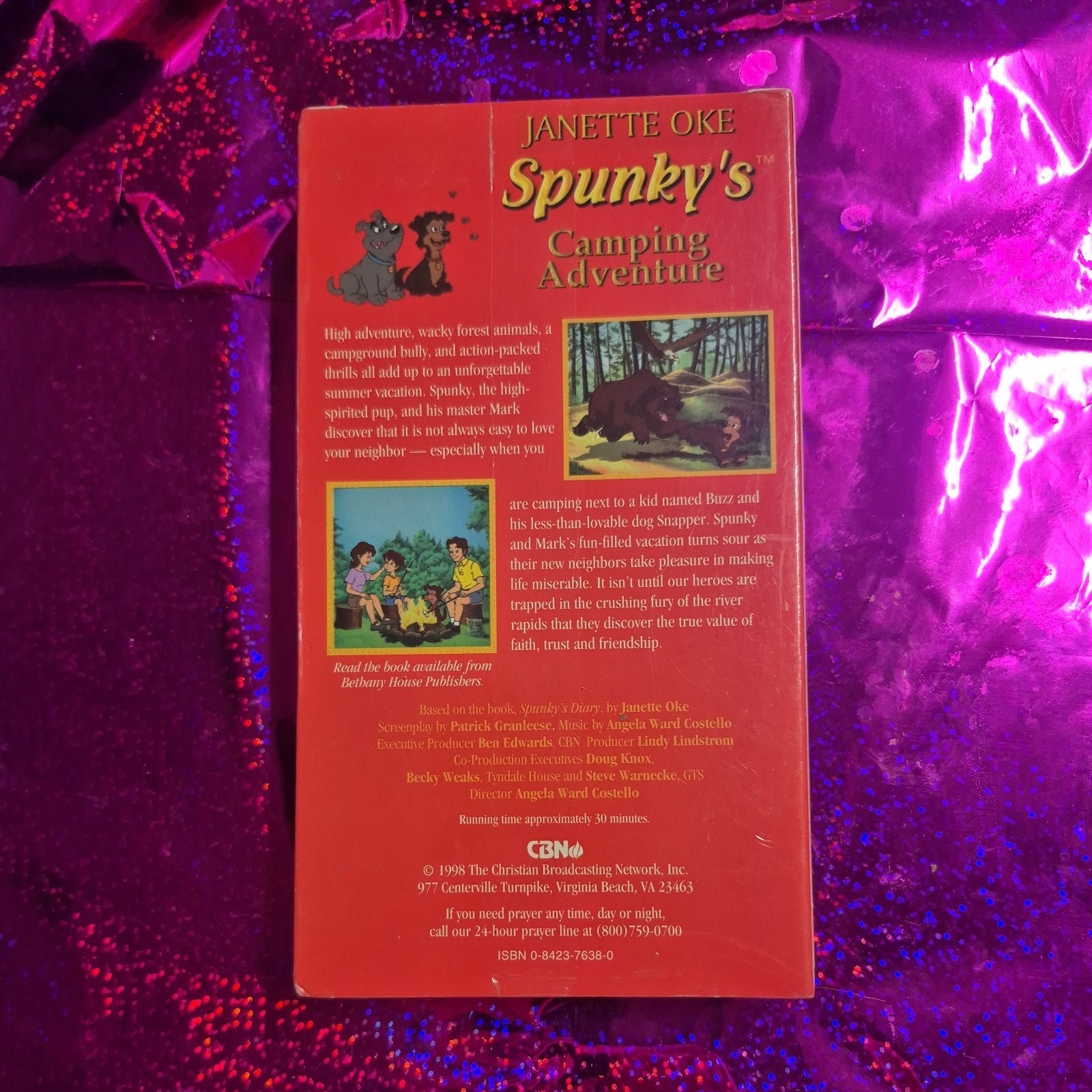 Spunky&rsquo;s Camping Adventure Janette Oke VHS sealed CBN Partner Edition