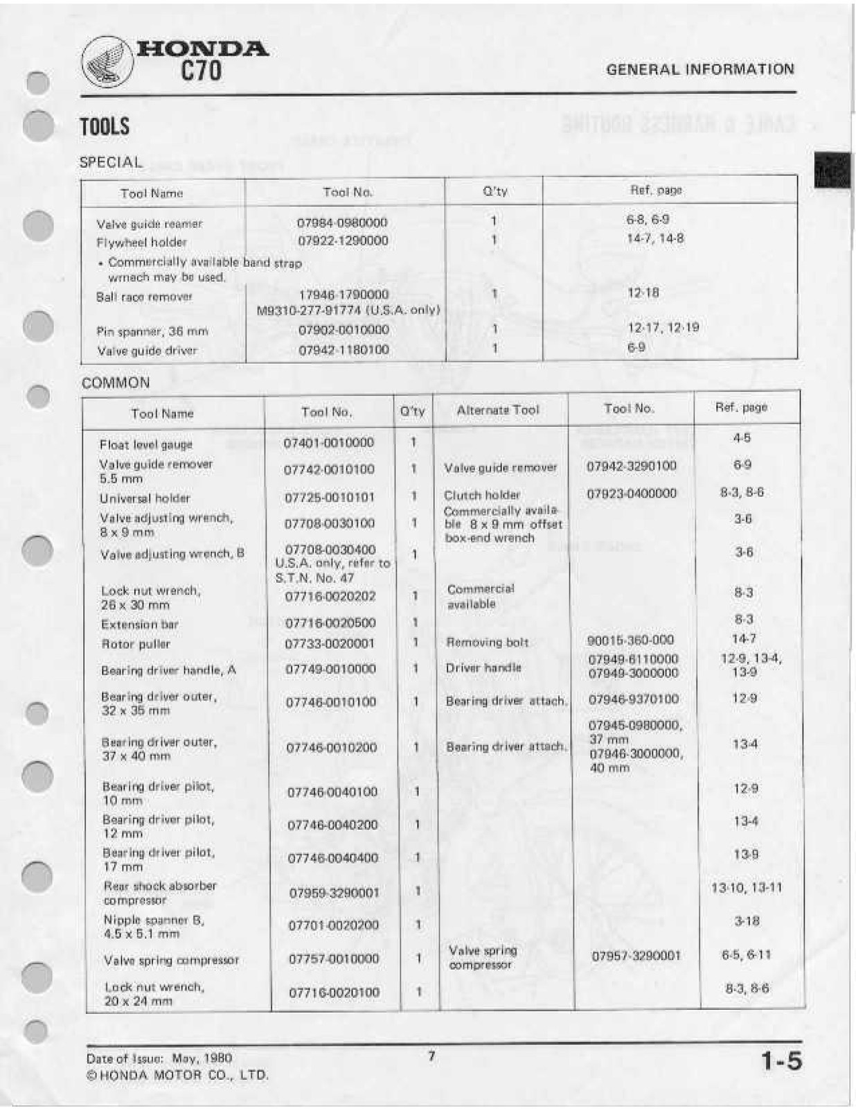 HONDA C70 Shop Manual 1980 Through 1982 1981, ROBUST BINDING – TOUGH COVERED