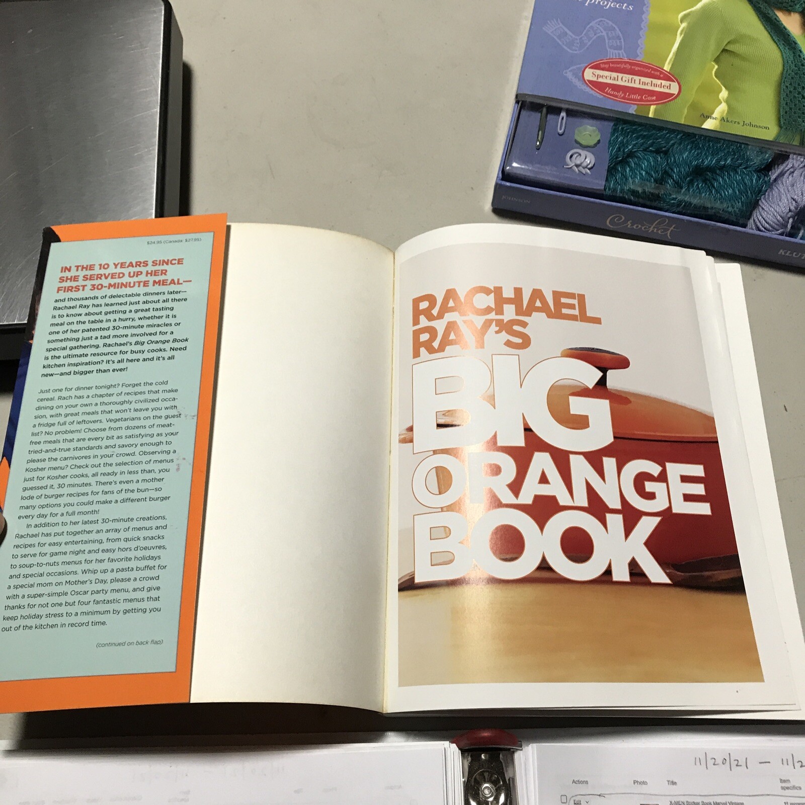 ***Signed*** Rachael Ray&rsquo;s Big Orange Book Cookbook Signed (3lb) First Edition