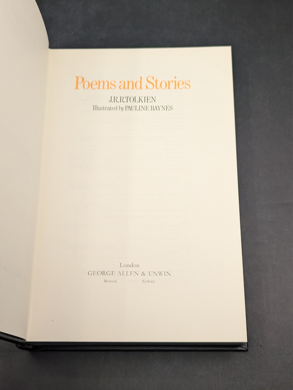 J.R.R Tolkien Poems and Stories First Deluxe Edition 1980 George Allen & Unwin