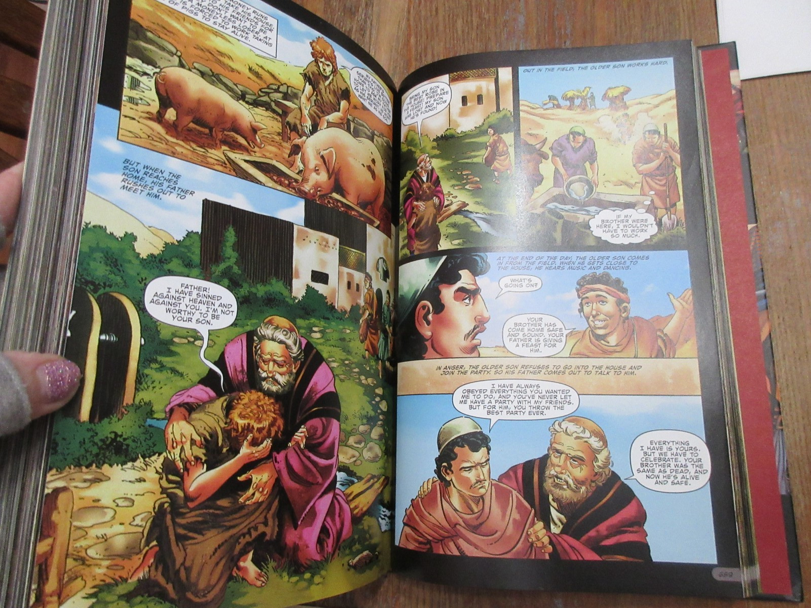 THE ACTION BIBLE Various Bible Stories In Comic Book Style Illus SERGIO CARIELLO