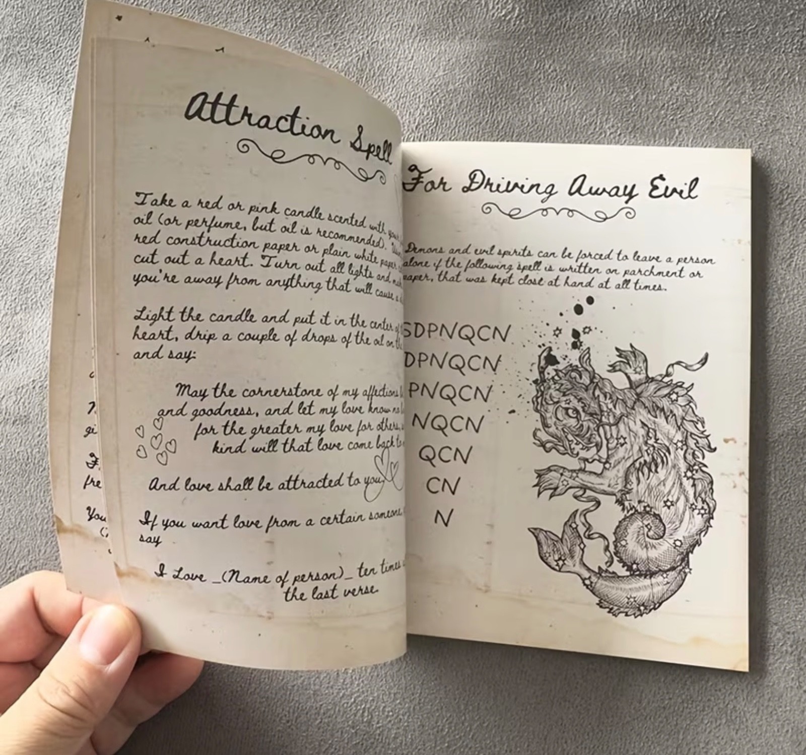 Old Handwritten Witchcraft Spell book – Grimoire for Wicca & Magick Witch Wiccan