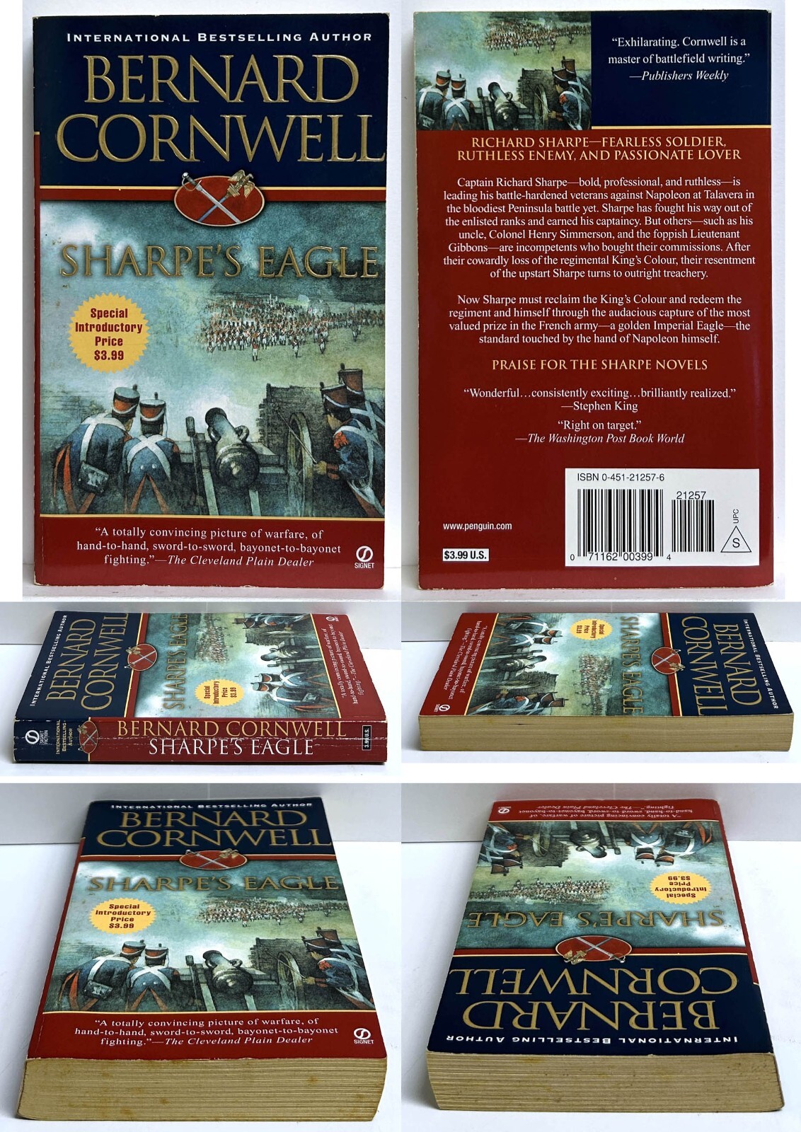 Bernard Cornwell SHARPE&rsquo;S lot of 4 mm paperback COMPANY GOLD SWORD EAGLE