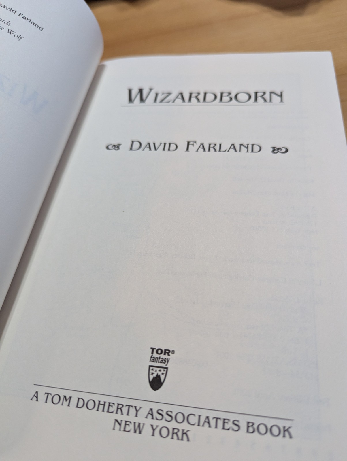 The Runelords- Wizardborn-Brotherhood of Wolf David Farland 1st Edition HBDC TOR
