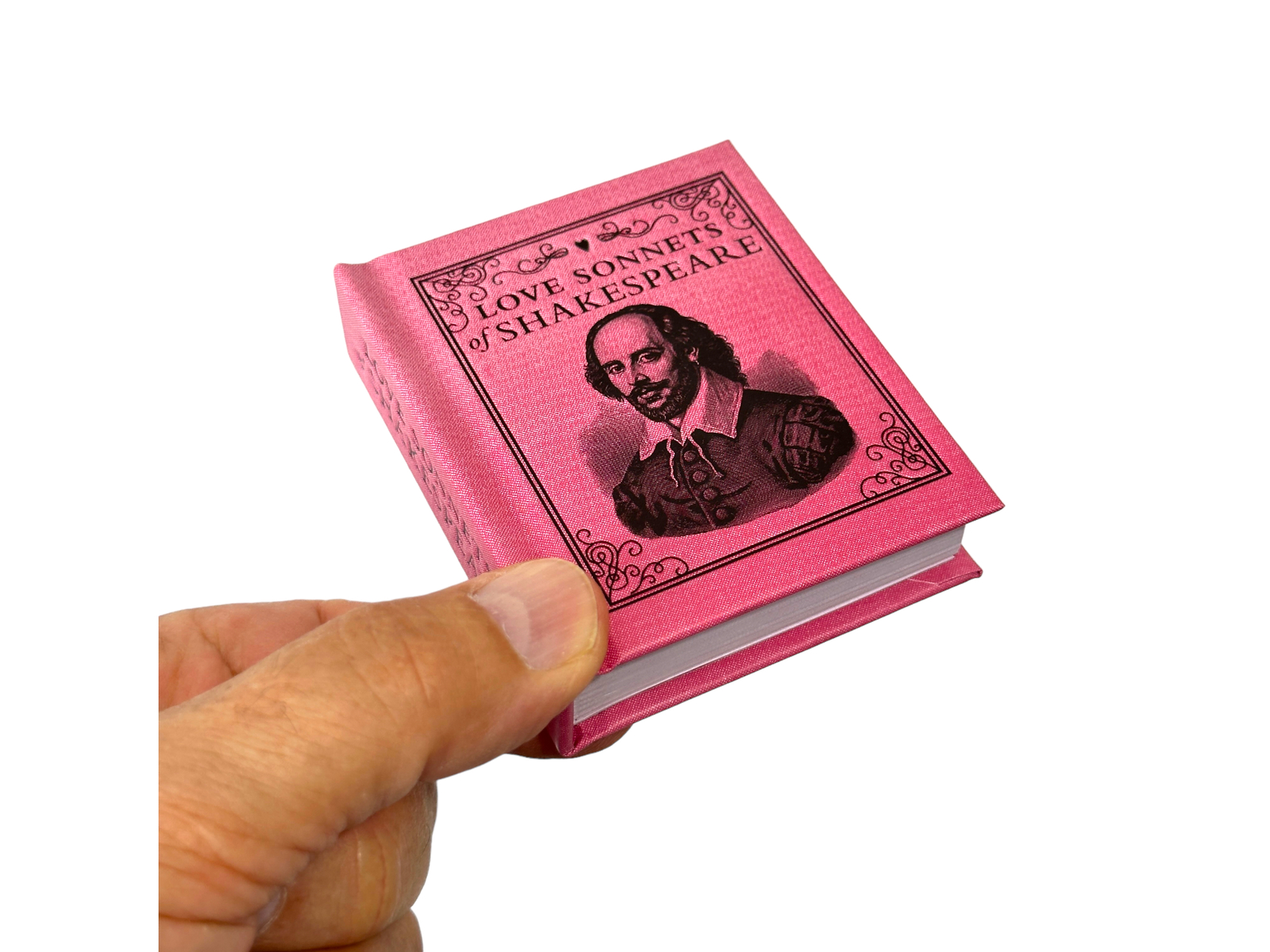 Love Sonnets of Shakespeare mini book 3.25&Prime; H hardcover 175 pages light rose new