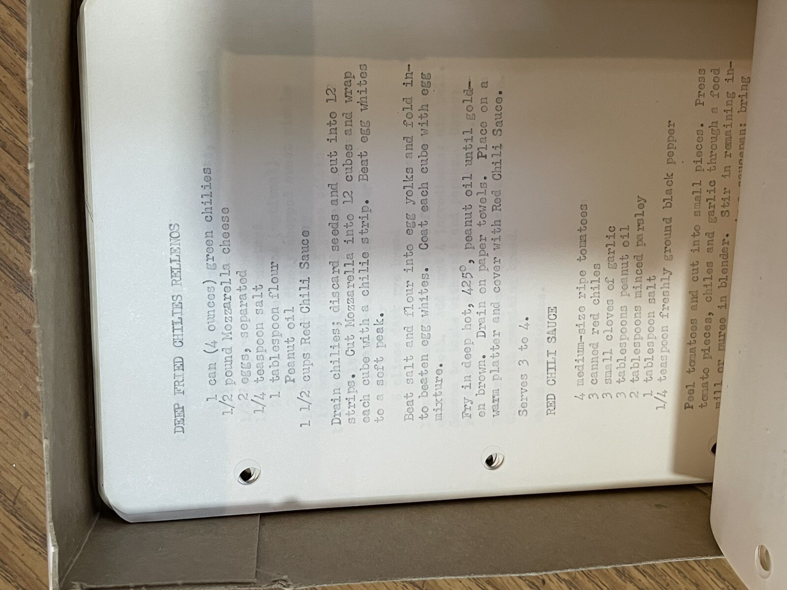 6 Boxes Of Typed Various Recipes Approximately 2500 Pages.