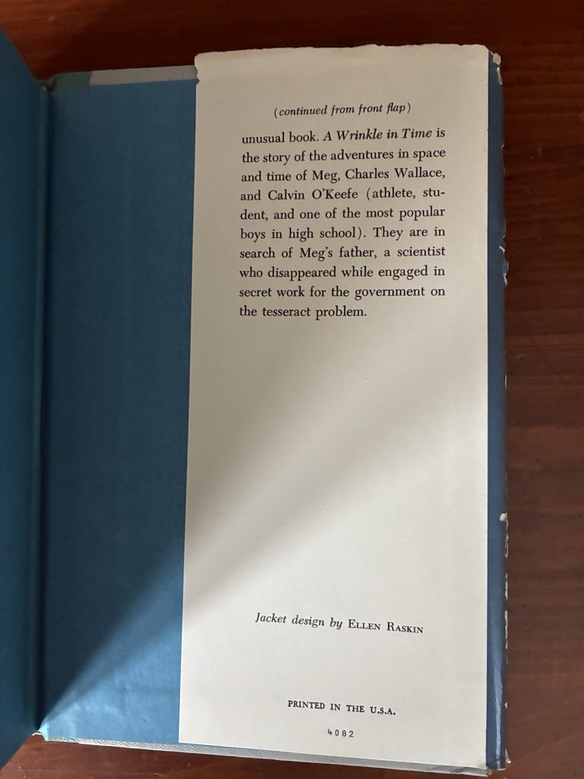 A Wrinkle in Time By Madeleine L&rsquo;engle Hardcover Book 1962 Book Club 1st Edition