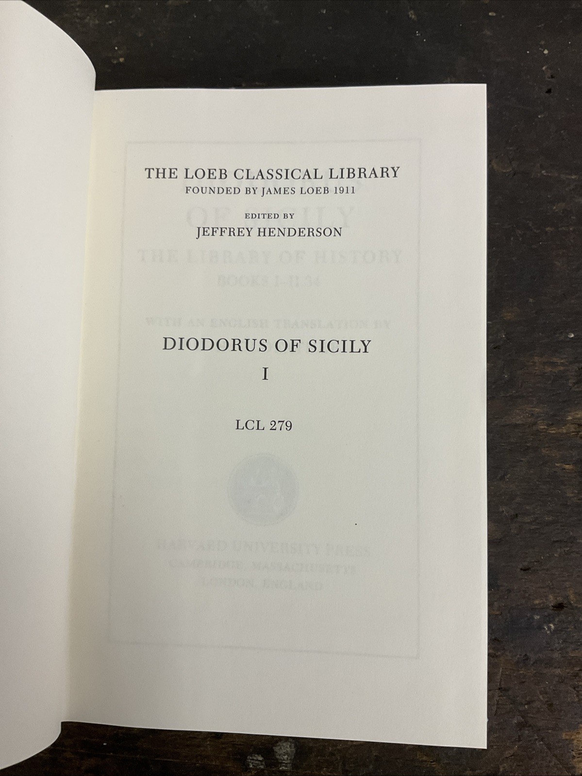 Library of History, Volume I : Books 1-2. 34 by Diodorus Diodorus Siculus (1933)