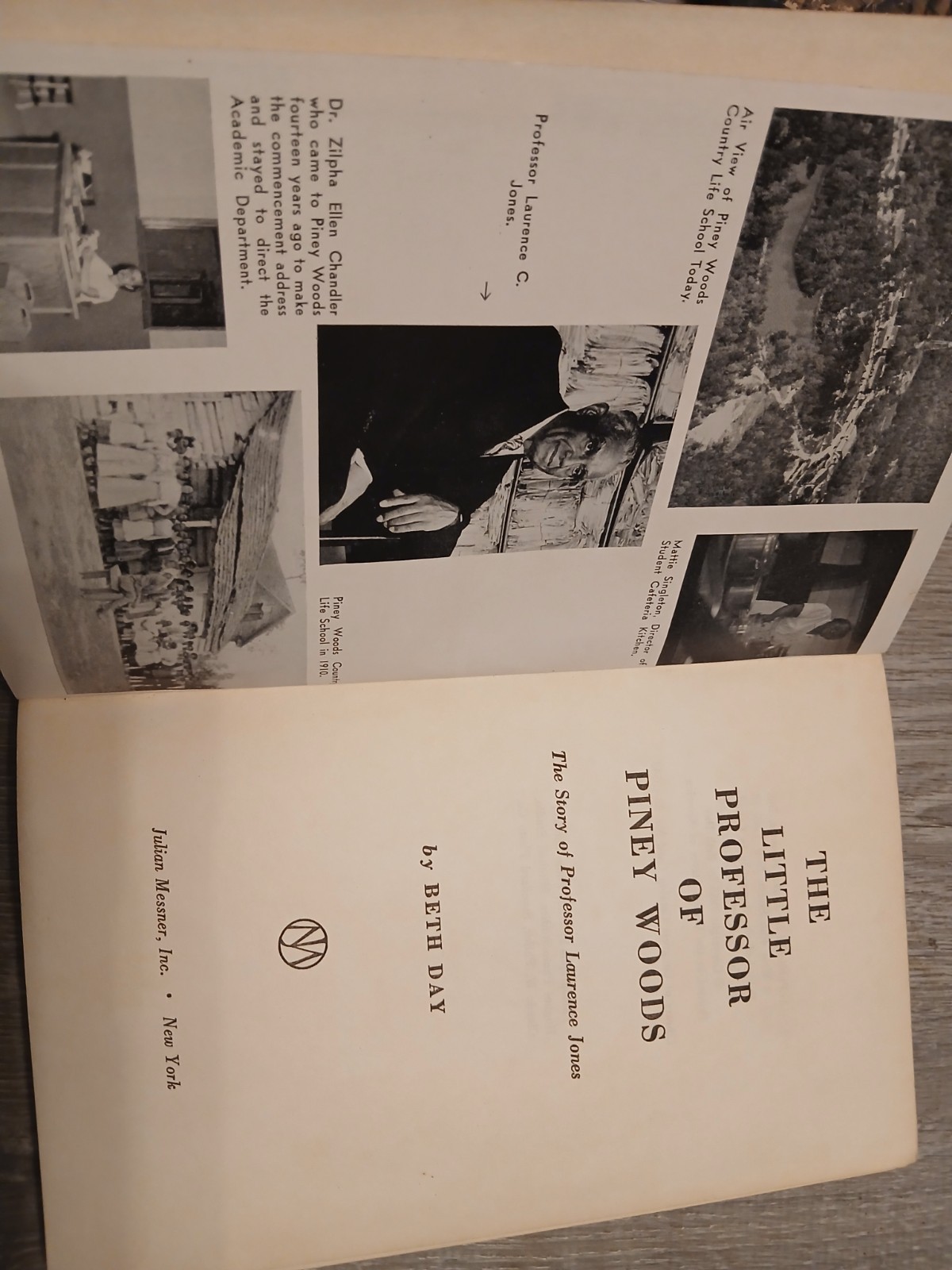 Beth Day LITTLE PROFESSOR OF PINEY WOODS 1955 HC/DJ 1st
