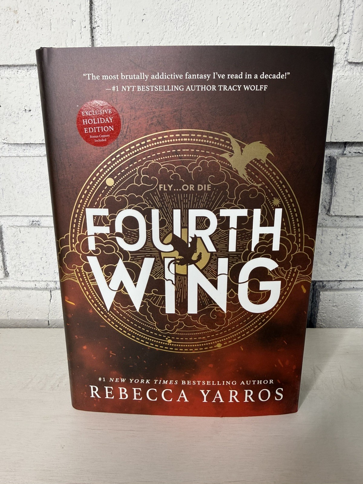 Fourth Wing Exclusive Holiday Edition Black Sprayed Edges Hardback