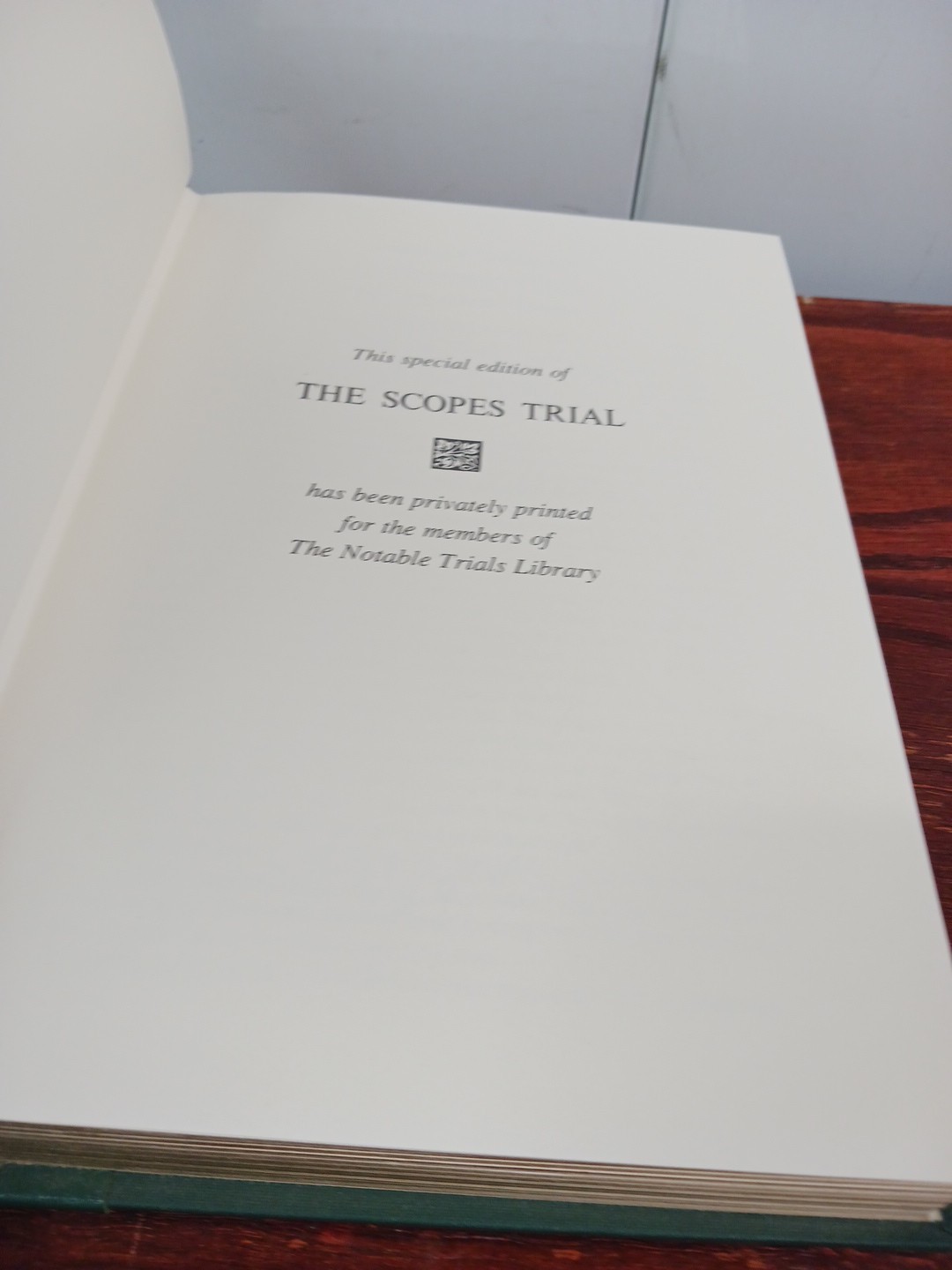 The Scopes Trial The Notable Trials Library hardcover 1990
