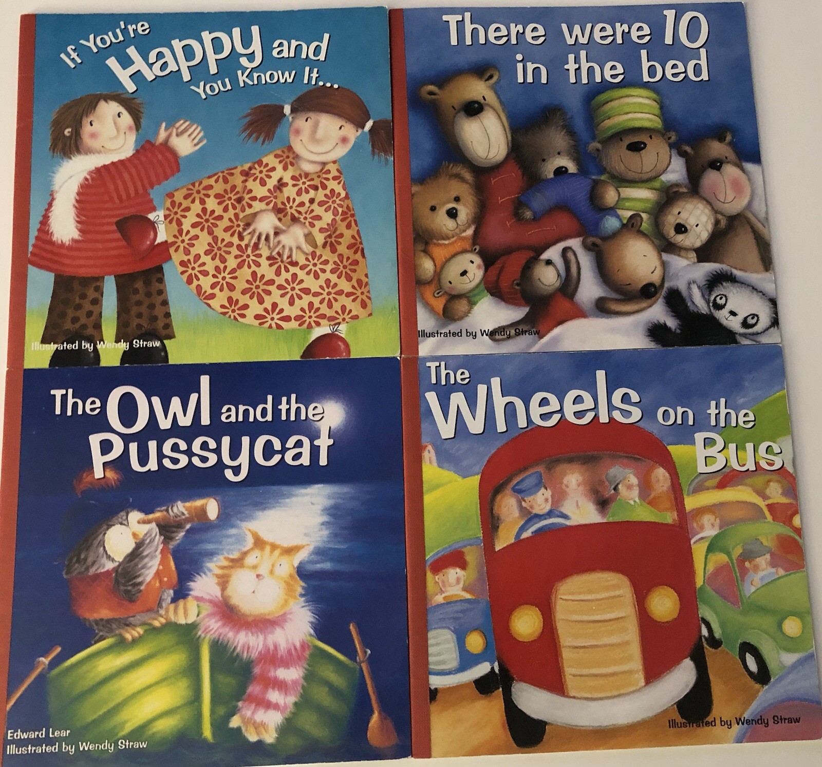 Lot Of 17 Children’s Nursery Rhyme Picture Books Illustrated By Wendy Straw