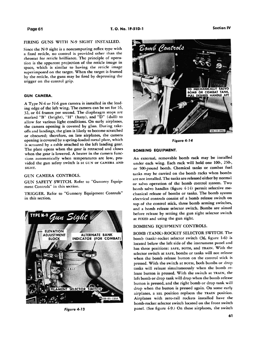 T.O. No. 1F-51D-1 Pilot&rsquo;s Manual P-51D Mustang Flight Handbook loose leaf