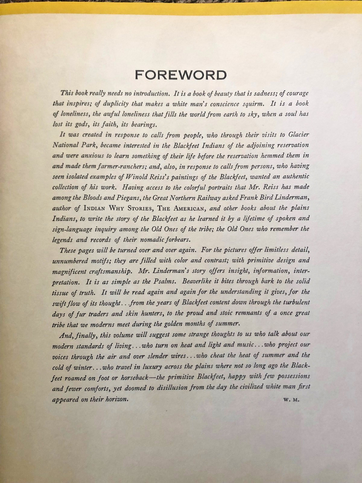 VINTAGE « Blackfeet Indians » by Frank Linderman; illustrations by Winold Reiss