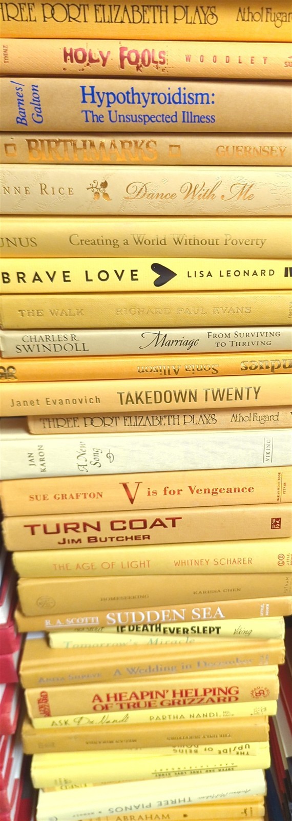 Random Lot 10 YELLOW Staging, Decor, Prop, Beautiful HC books-lettering varies