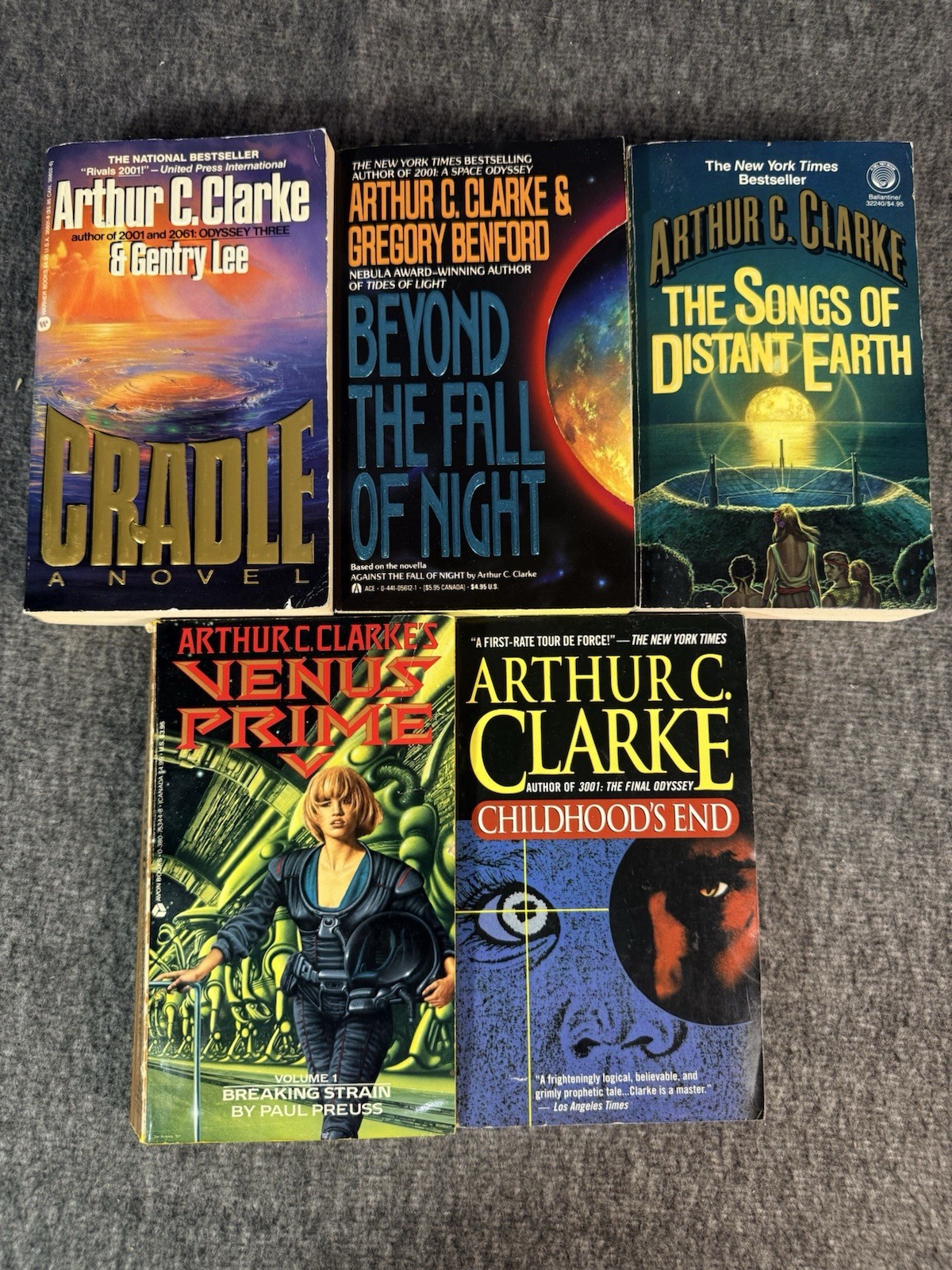Arthur C. Clarke 15 Book Lot Rama Odyssey Childhood&rsquo;s End Sentinel Sci-Fi HC PB