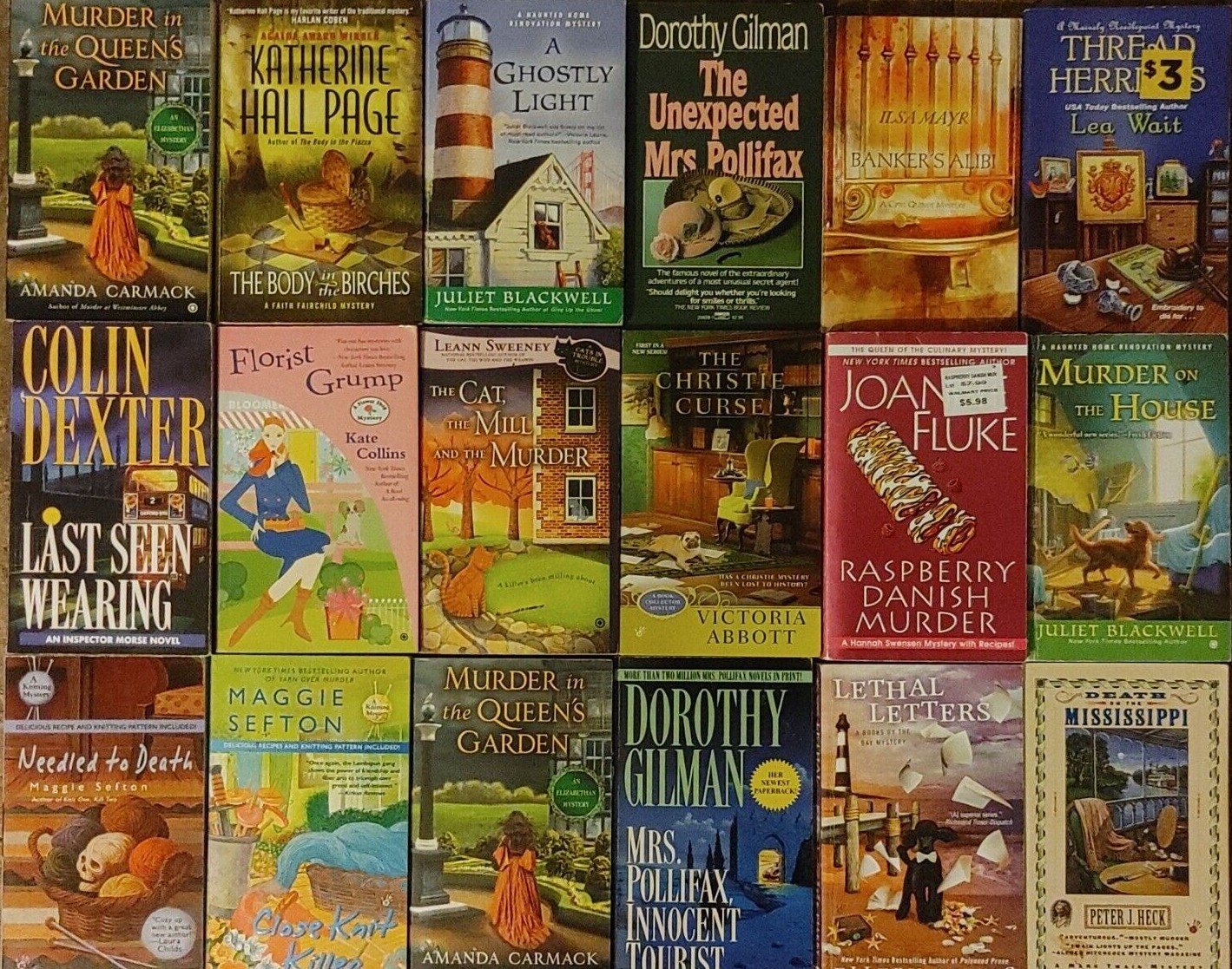 RANDOM MIX Lot of 10 COZY MYSTERY Paperbacks Women Sleuths Unsorted Bundle