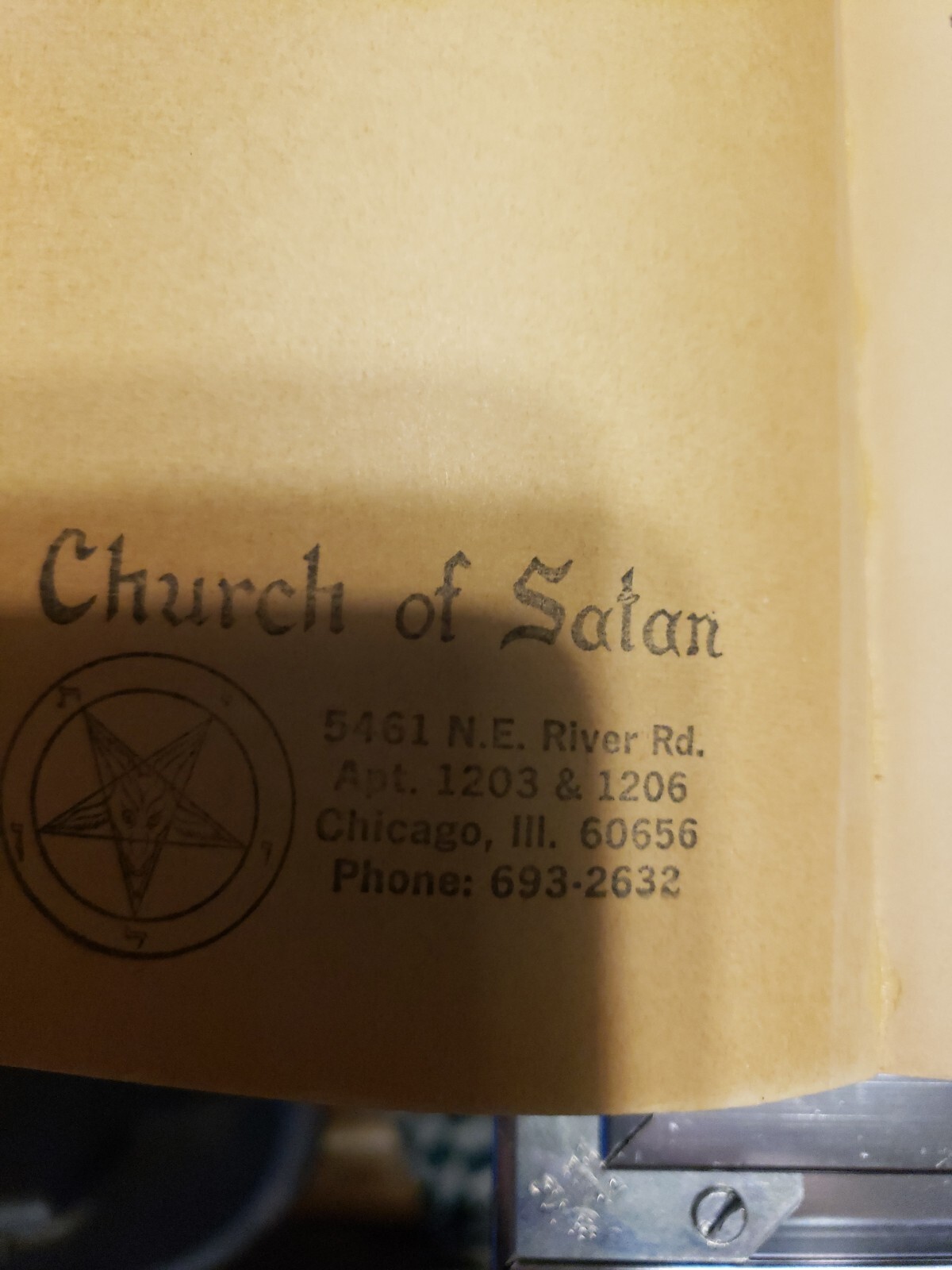 The Satanic Bible Anton LaVey 4th Edition CHURCH of SATAN VTG 1971
