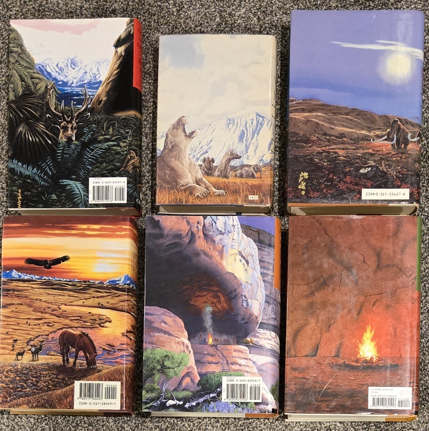 Clan of the Cave Bear (Earth&rsquo;s Children) Full Series 6 Books, HCDJ, Jean M. Auel