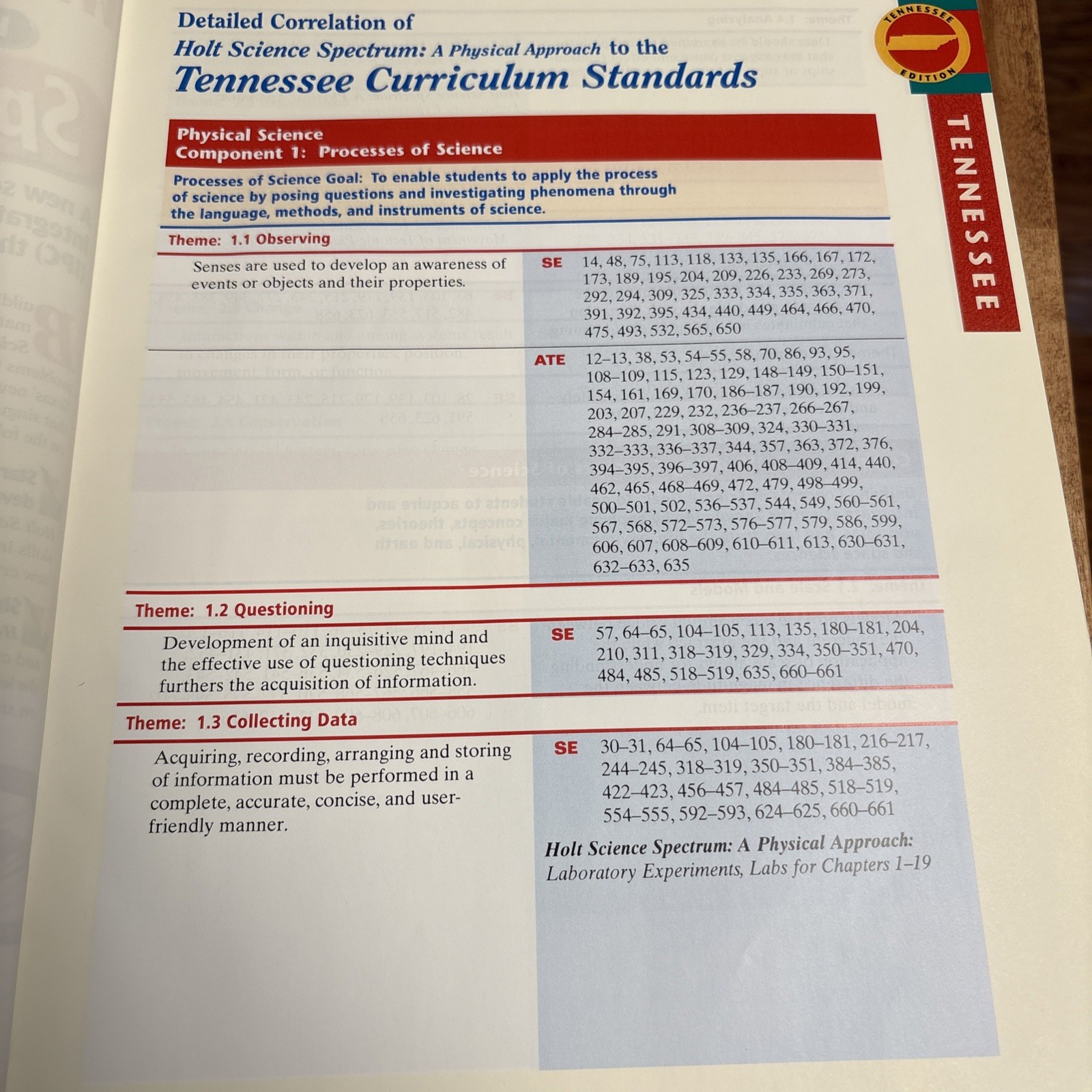 Science Spectrum A Physical Approach, Annotated teacher&rsquo;s edition Tennessee Ed