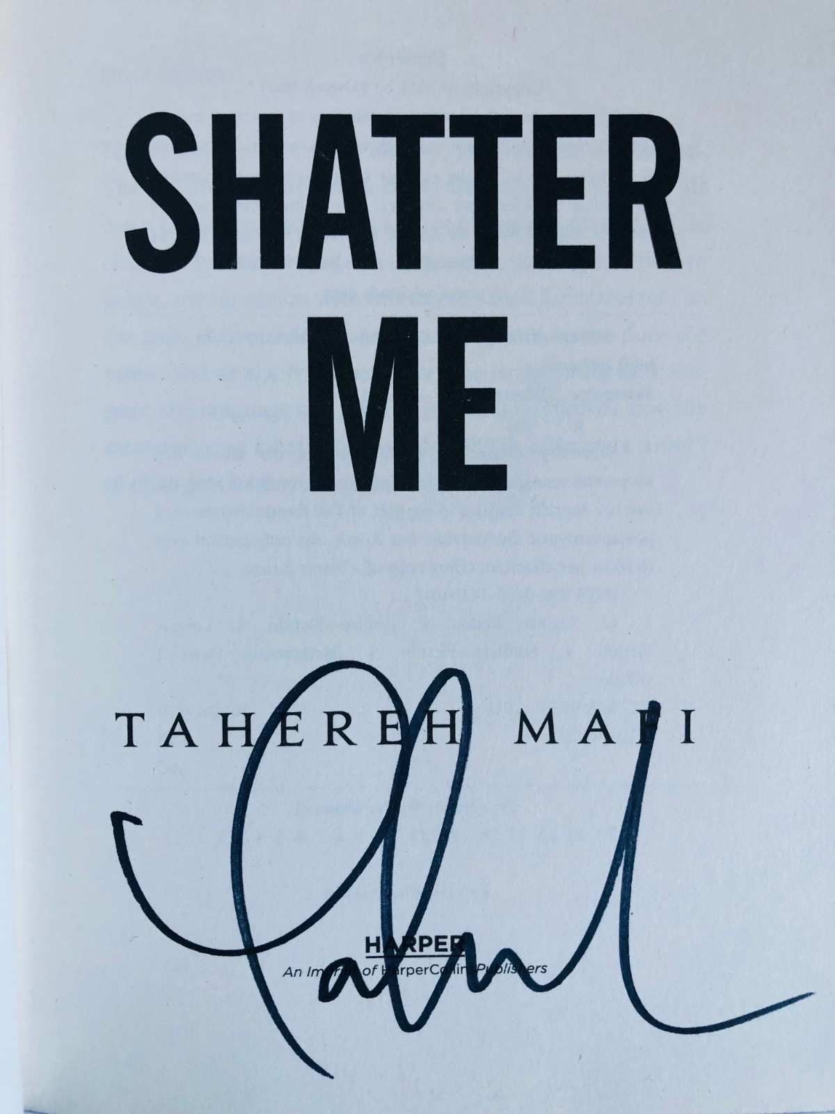 SIGNED Shatter Me Tahereh Mafi COLLECTOR&rsquo;S DELUXE LIMITED EDITION HC ~ Stenciled