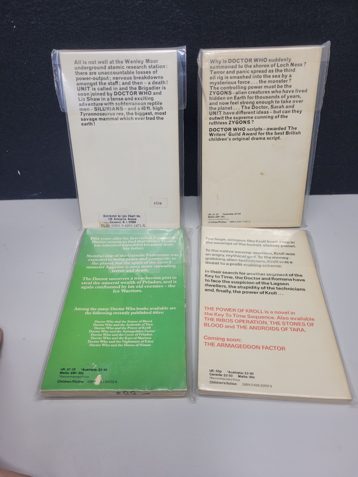 LOT #1 VTG 1980s Era (8) Doctor Who 1980&rsquo;s Target Paperback GOOD CONDITION!