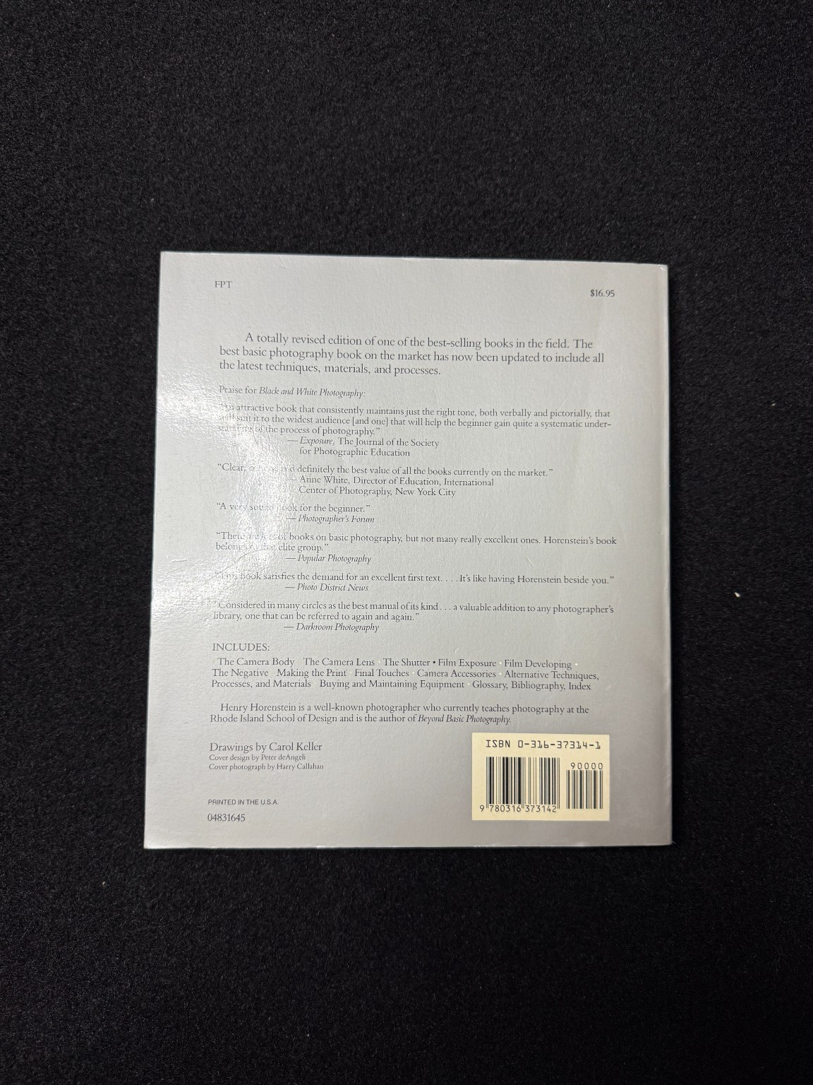 Black & White Photography Basic Manual Henry Horenstein 1989 Second Edition