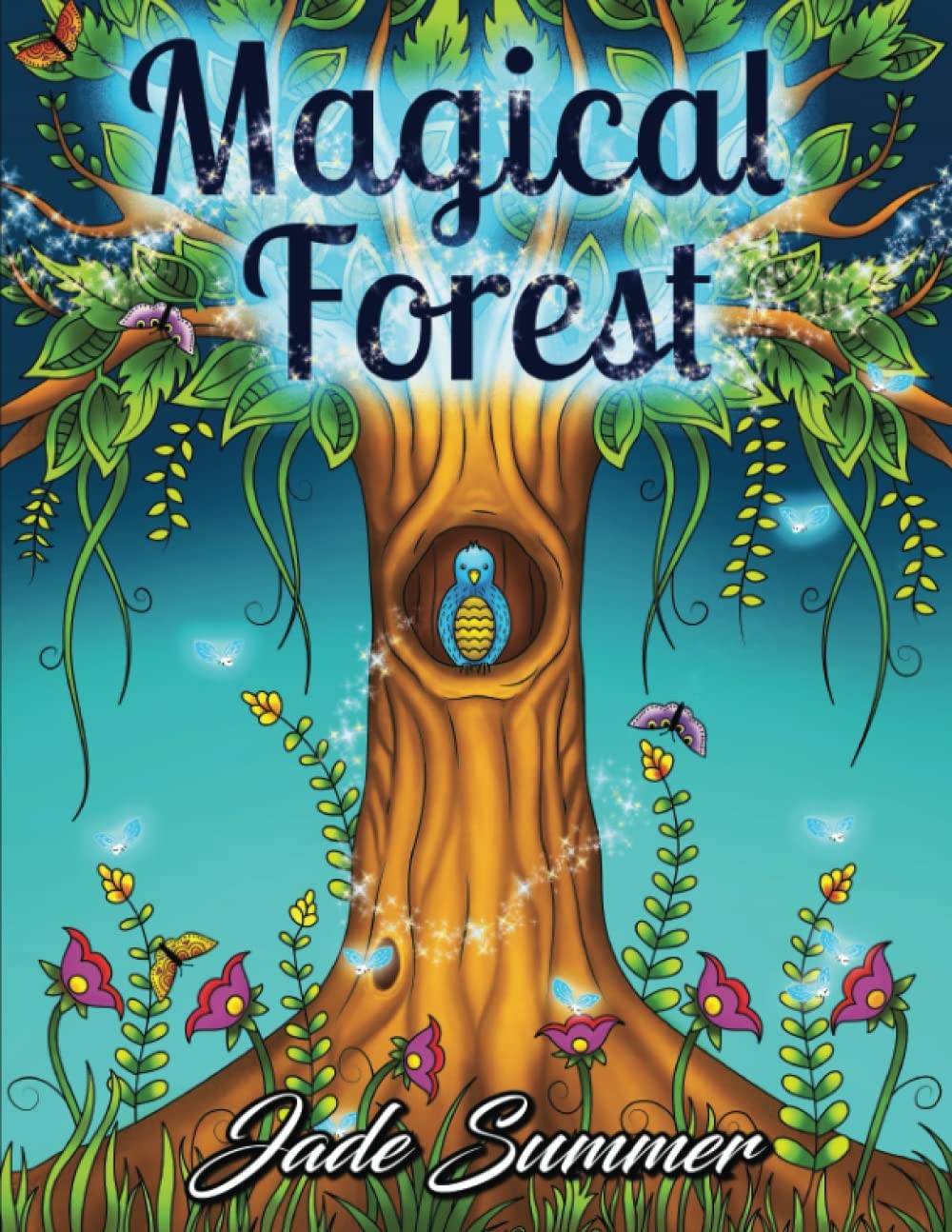 Magical Forest: An Adult Coloring Book with Enchanted Forest Animals, Cute F…