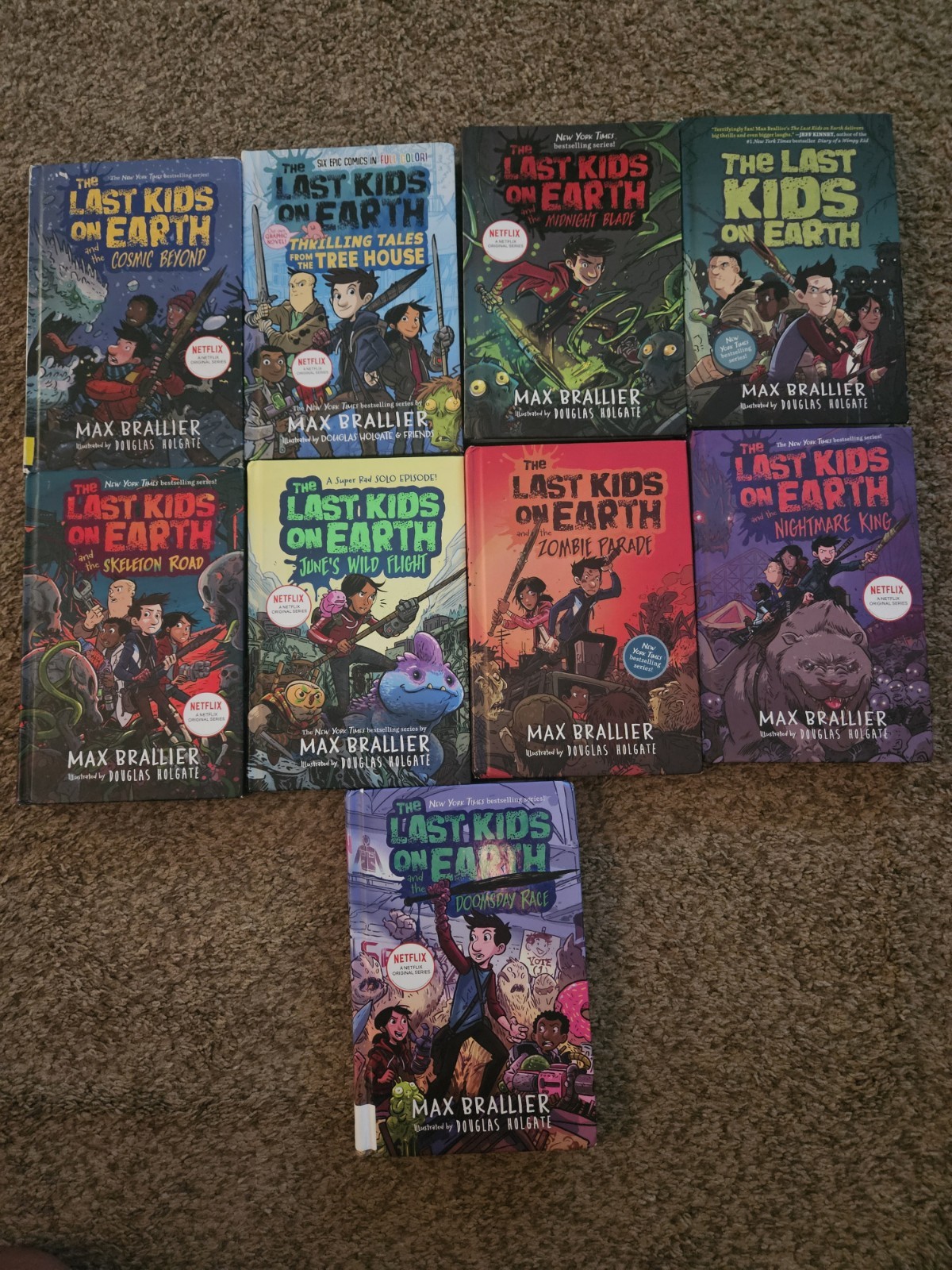 Lot Of 9 Last Kids On Earth . Hardcover. Used. Good Condition