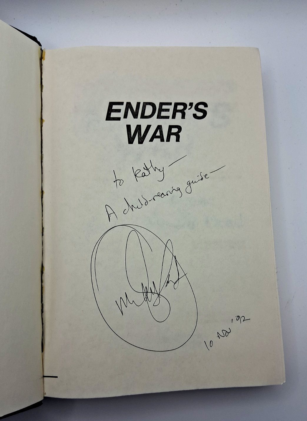 SIGNED! Ender&rsquo;s War by Orson Scott Card w/ENDER&rsquo;S WAR Expanded Version BCE HC DJ
