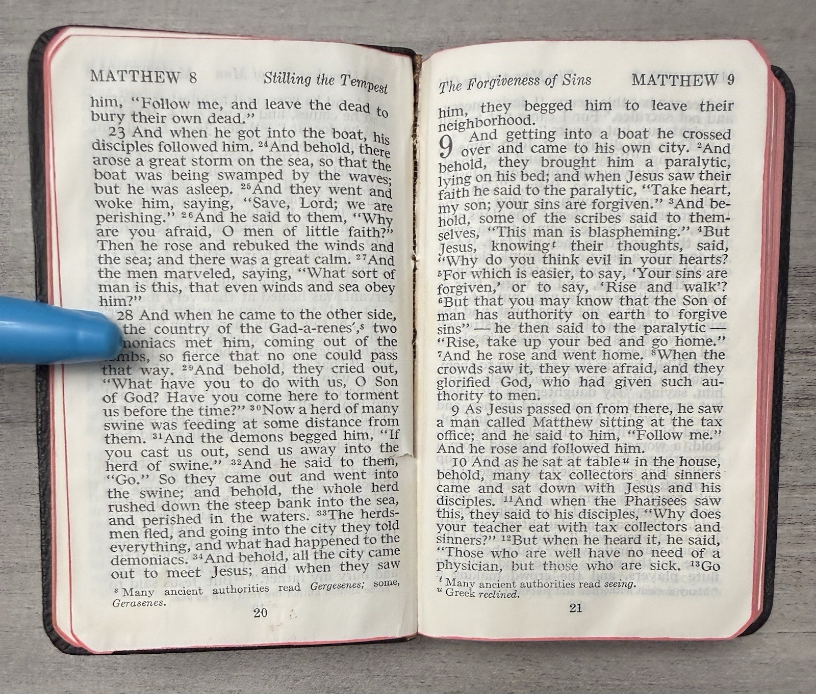 VTG Thinline 1946 Pocket New Testament RSV Black Leather 691X Nelson ~ 4.9&Prime; x 3&Prime;