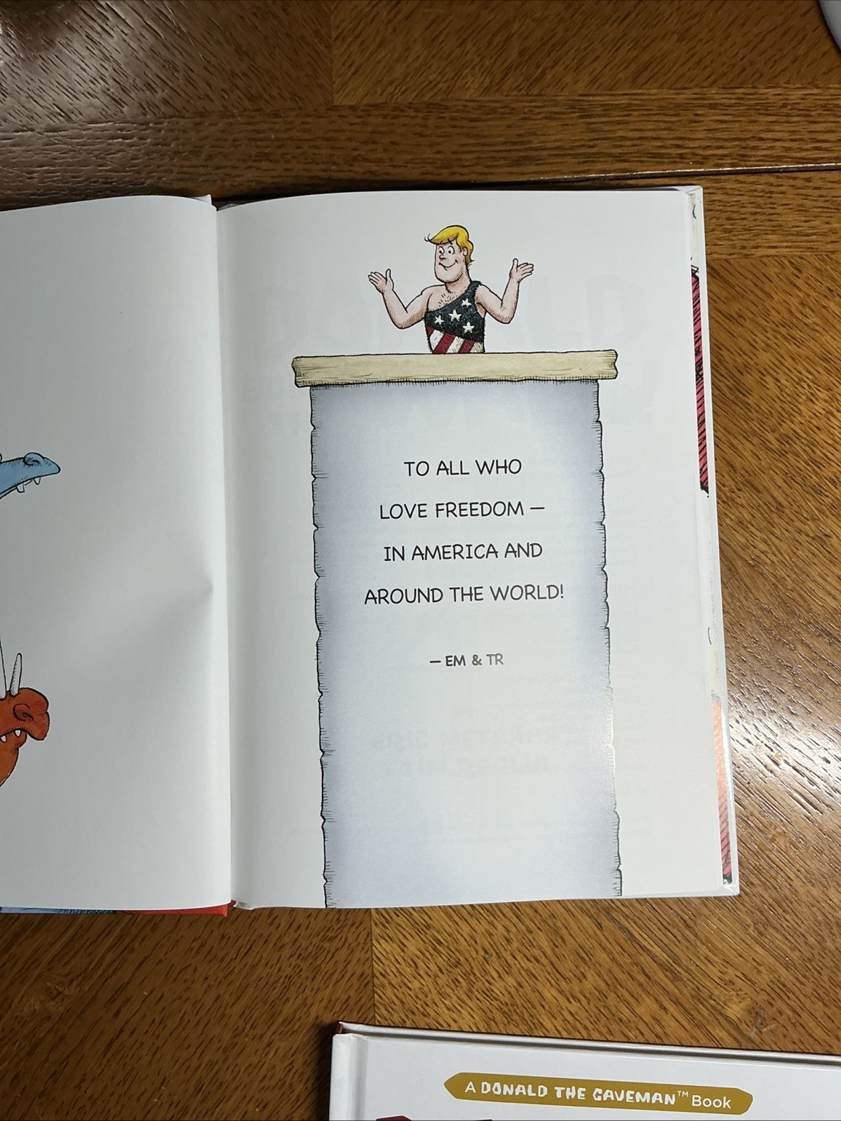 A Donald The Caveman Set:Donald Drains The Swamp, Builds The Wall, The Fake News