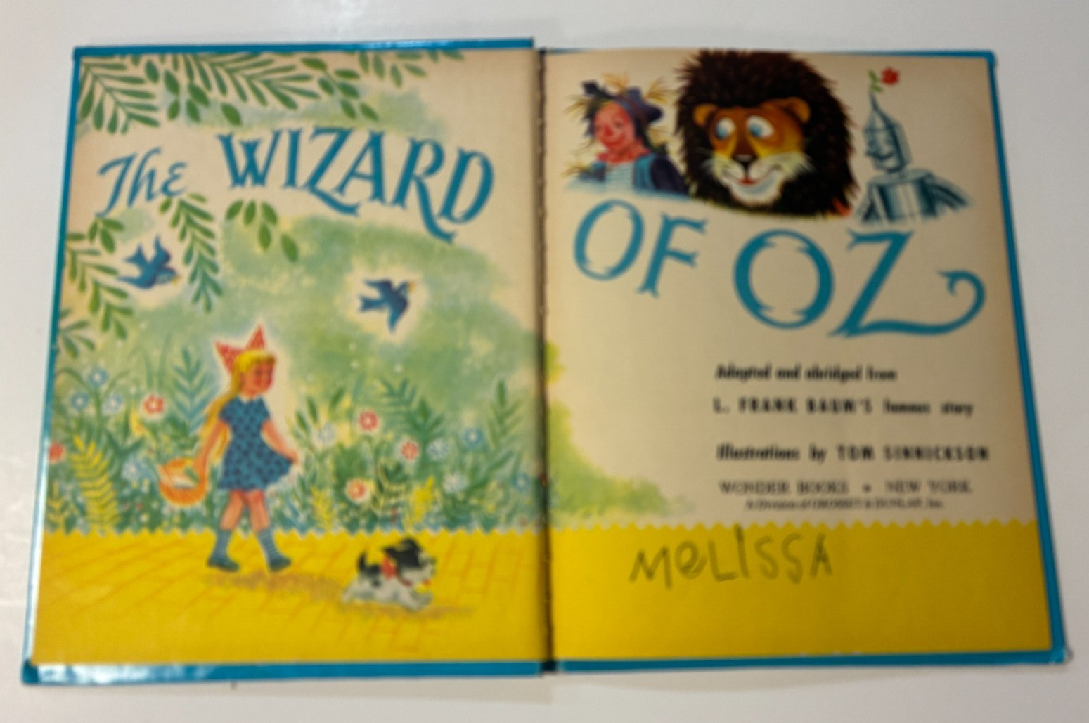 Lot of three 1950&rsquo;s WONDER BOOKS – Wizard of Oz, KEWTEE BEAR, SO THIS IS SPRING