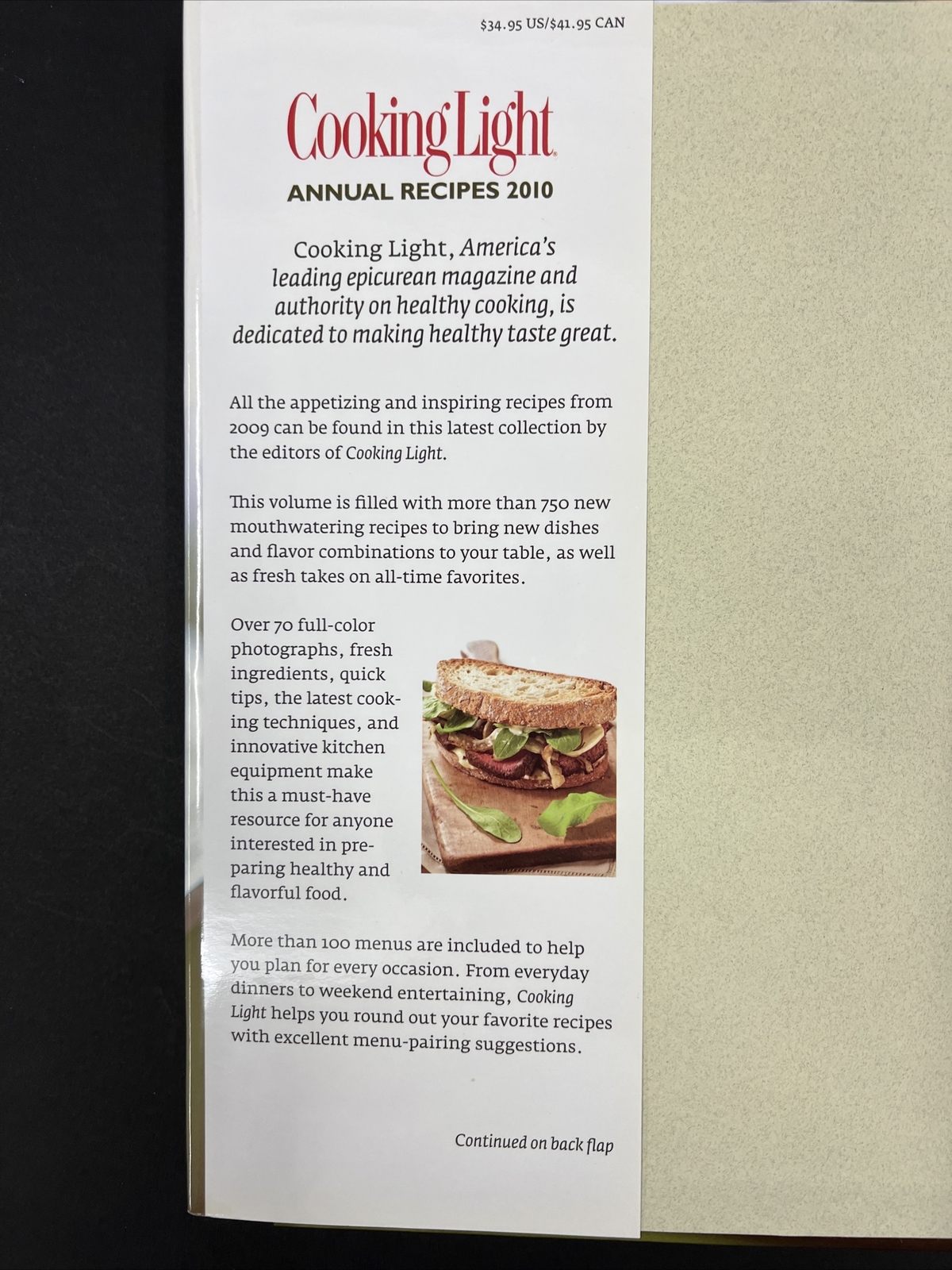 Cooking Light Annual Recipes 2010 A Year&rsquo;s Worth of Cooking Cookbook