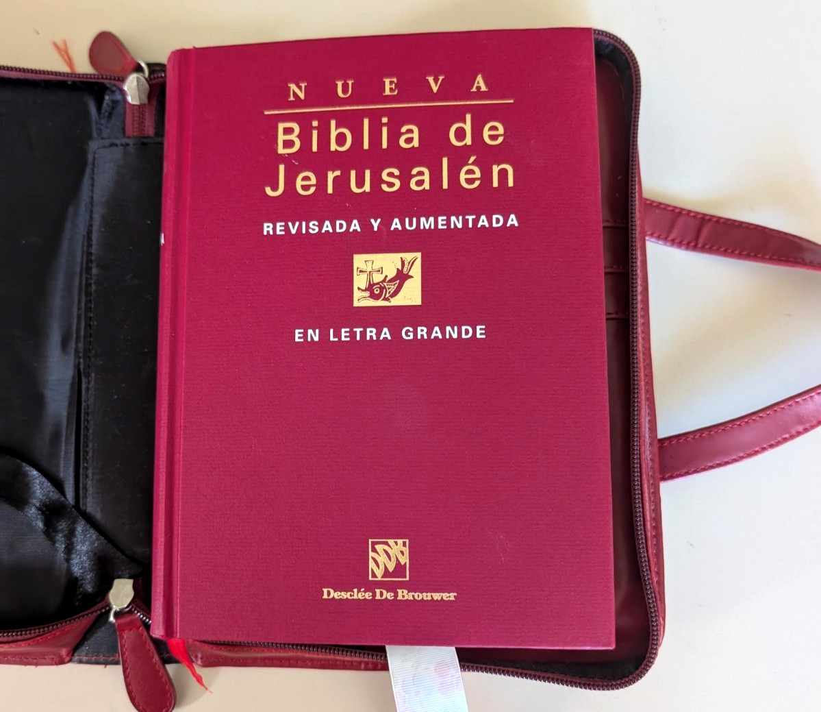 Nueva Biblia de Jerusalen Revisda y Aumentada en Letra Grande HC + carrying case