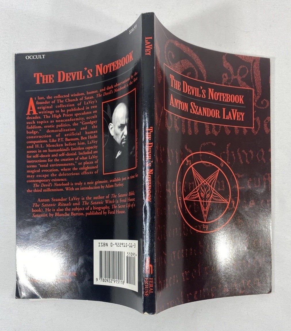 2 PB lot – The Satanic Rituals + The Devil&rsquo;s Notebook – Anton Szandor LaVey