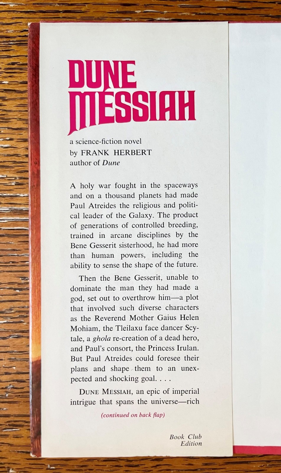 Frank Herbert DUNE MESSIAH (1969) BCE Book Club Edition (M28) Hardcover Book
