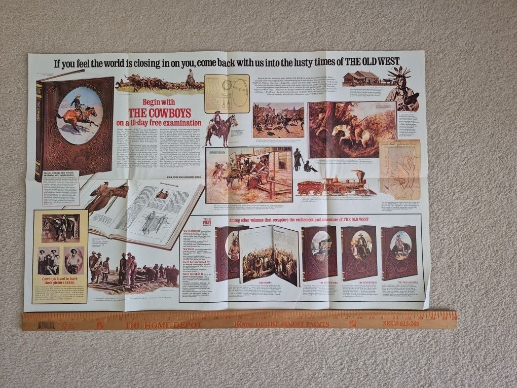 Time Life Books, The Old West Series, Promotional Poster, 22&Prime;×34&Prime;