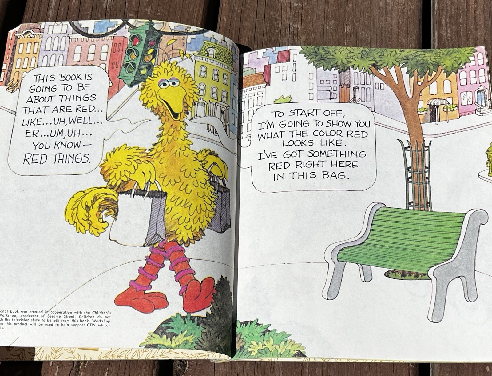 Vintage Sesame Street Big Bird&rsquo;s Red Book 1977 Little Golden Book Children&rsquo;s
