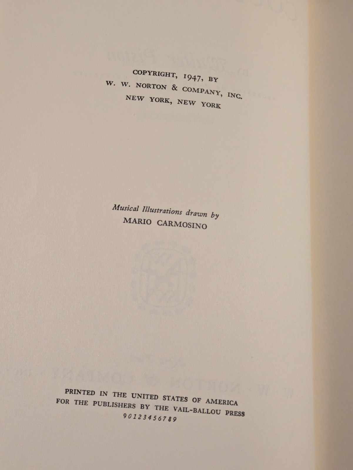 Counterpoint by Walter Piston 1947 1st Edition Music Theory Hardcover