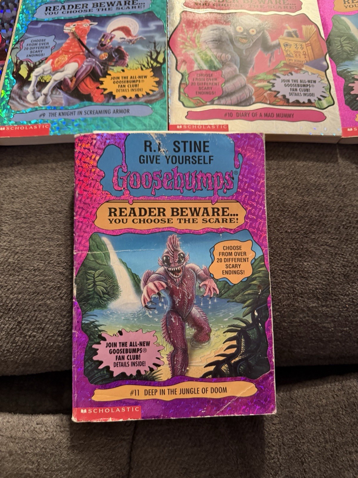 Vtg 90&rsquo;s Goosebumps Book Lot Of 9 Reader Beware You Choose The Scare – RL Stine