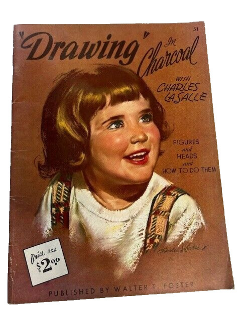 DRAWING IN CHARCOAL with Charles LaSalle 1960&rsquo;s 36 Pages For Framing – FREE Ship