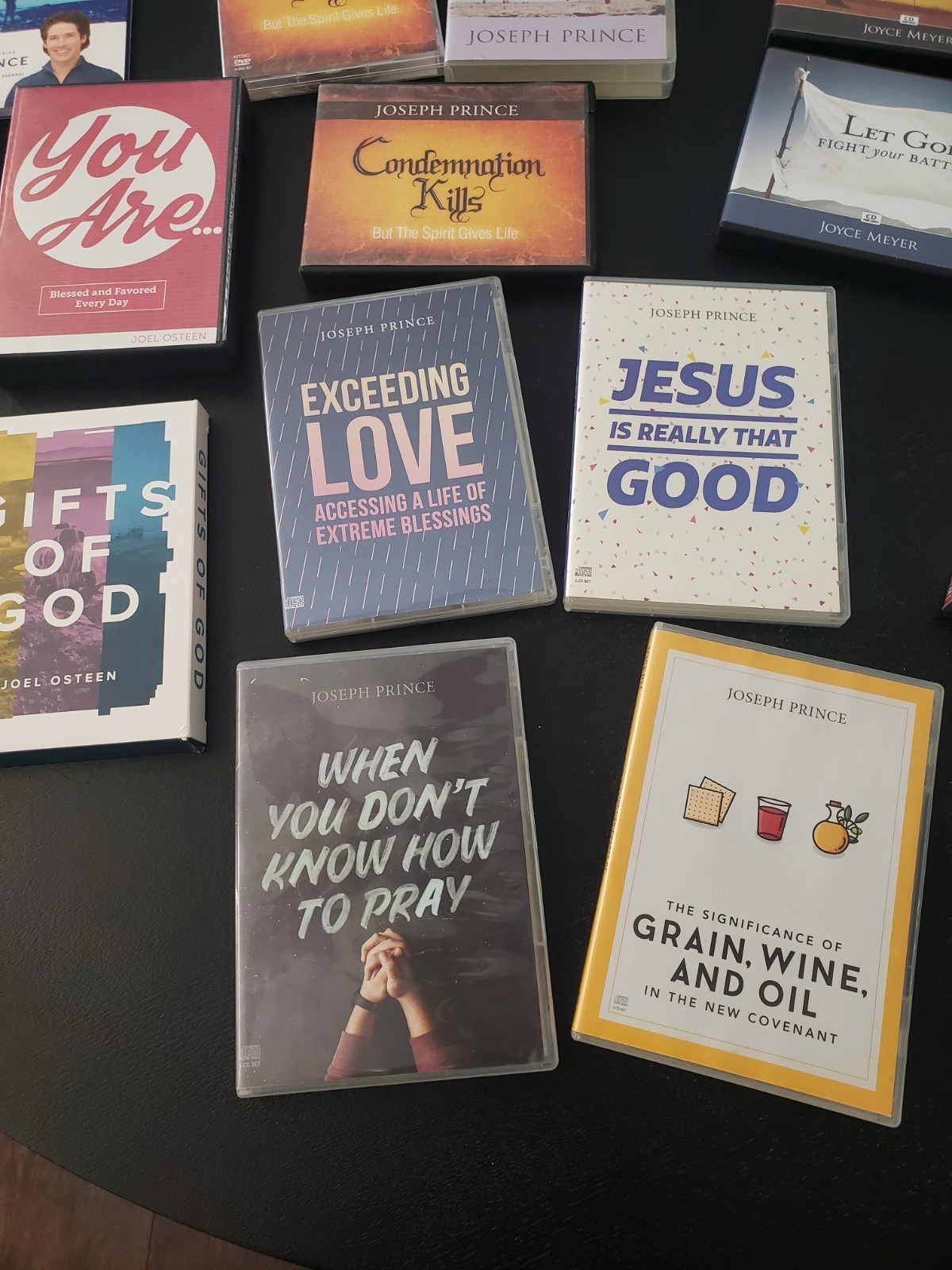 Lot 60 + Faith Teaching CD&rsquo;S & DVD&rsquo;s Joseph Prince Joel Osteen Joyce Meyer Books