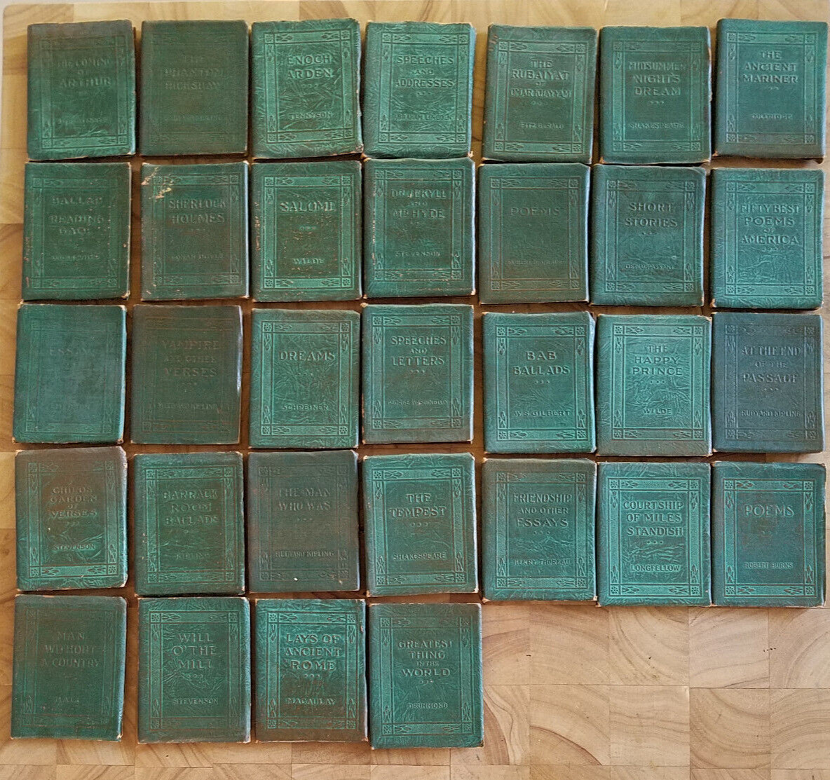 Antique Book Miniatures Little Leather Library Corporation, Set of 32 VG 1920&rsquo;s