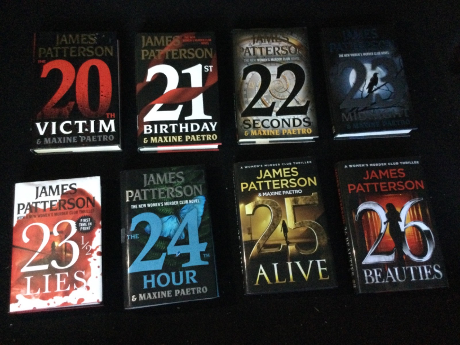 8 James Patterson THE WOMEN&rsquo;S MURDER CLUB # 20-26 All 1st/1st -HC/DJ VGC