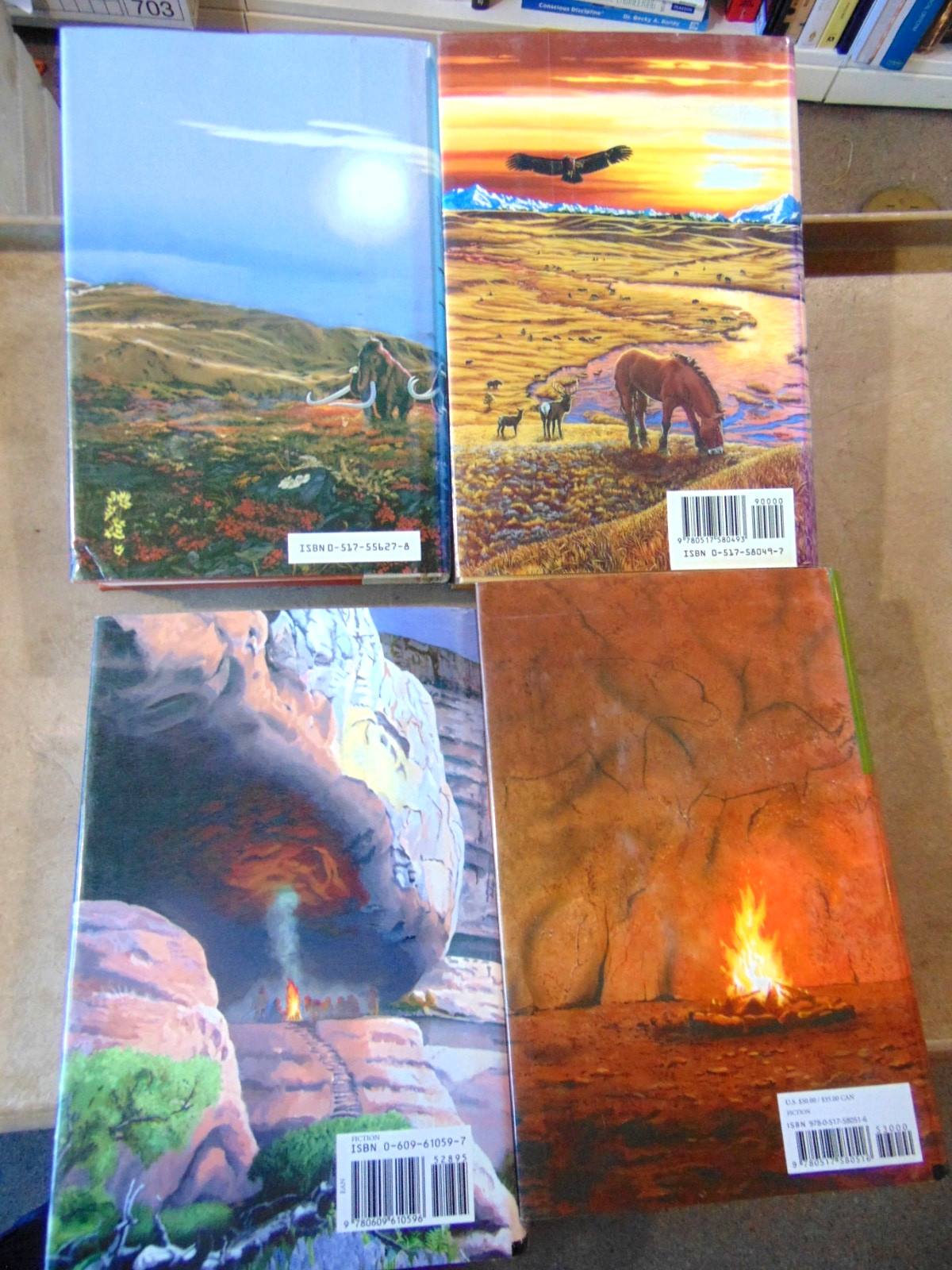 4 Jean M Auel Earth&rsquo;s Children Hardback Dust Jacket 3 First Editions