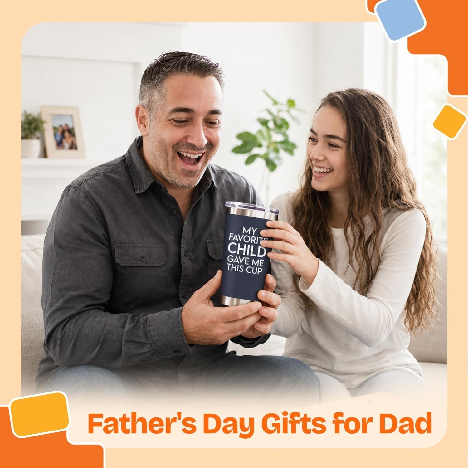 Insulated 20 oz Dad Tumbler – Perfect Gift from Daughter or Son for Father&rsquo;s Day