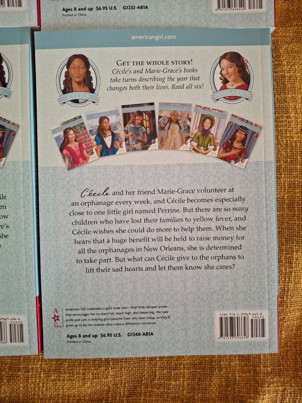 Cecile and Marie-Grace American Girl Doll Book Box Set Collection 6 Books EUC