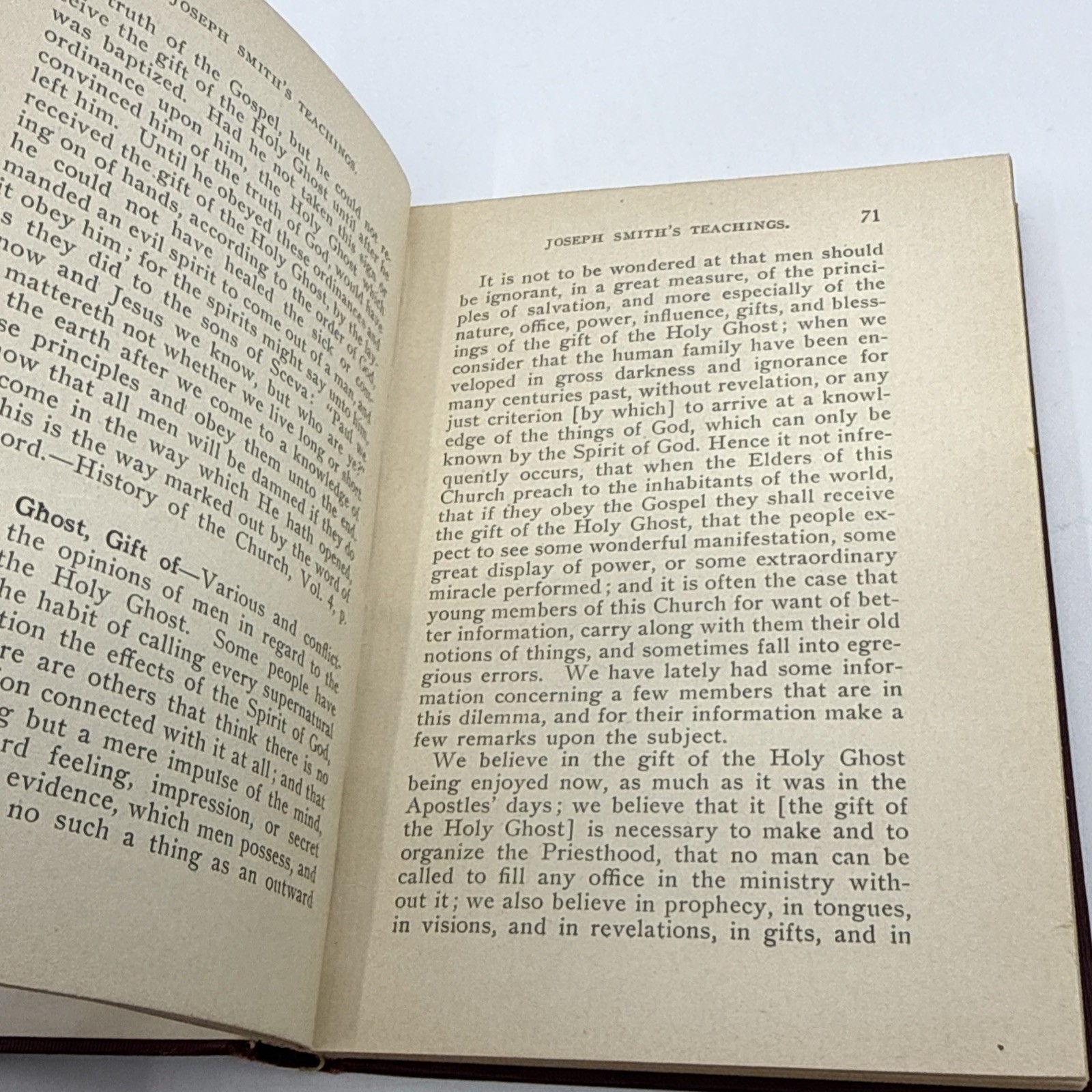 1912 Joseph Smith Teachings Classified Arrangement 1st Edition Edwin F Parry LDS